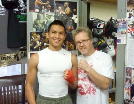 Johnny with Freddie Roach Johnny with Freddie Roach