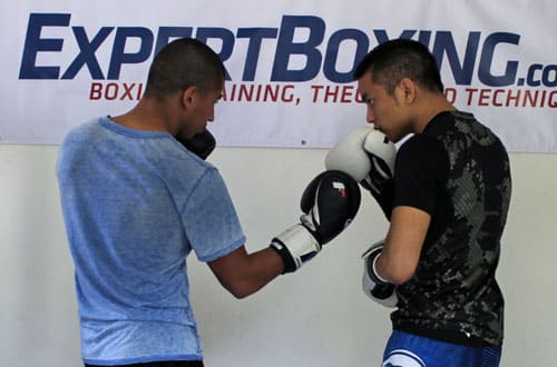 back hand guard short uppercut back hand guard short uppercut